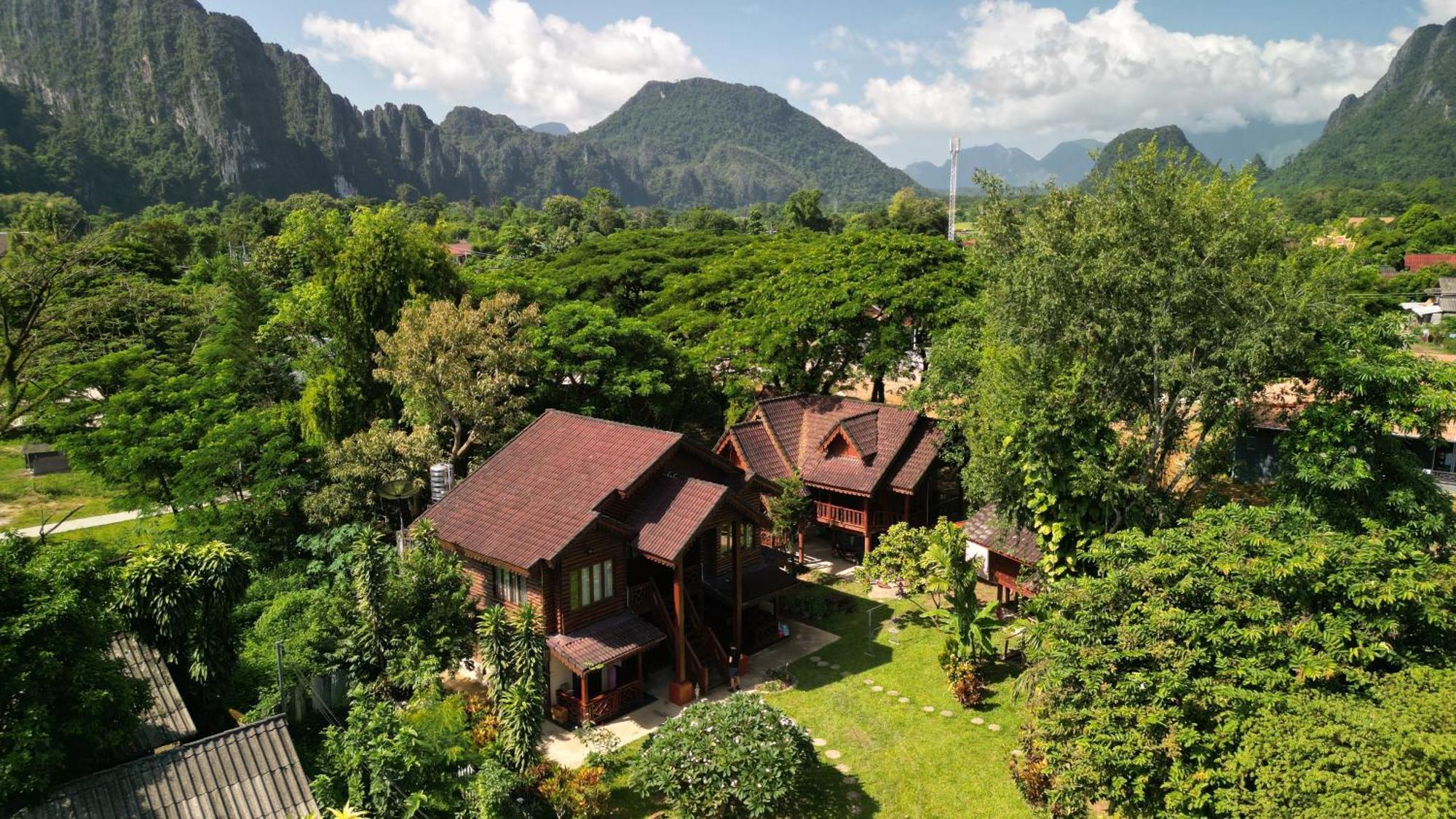 Namsong Bridge Bungalows Vang Vieng Exterior foto